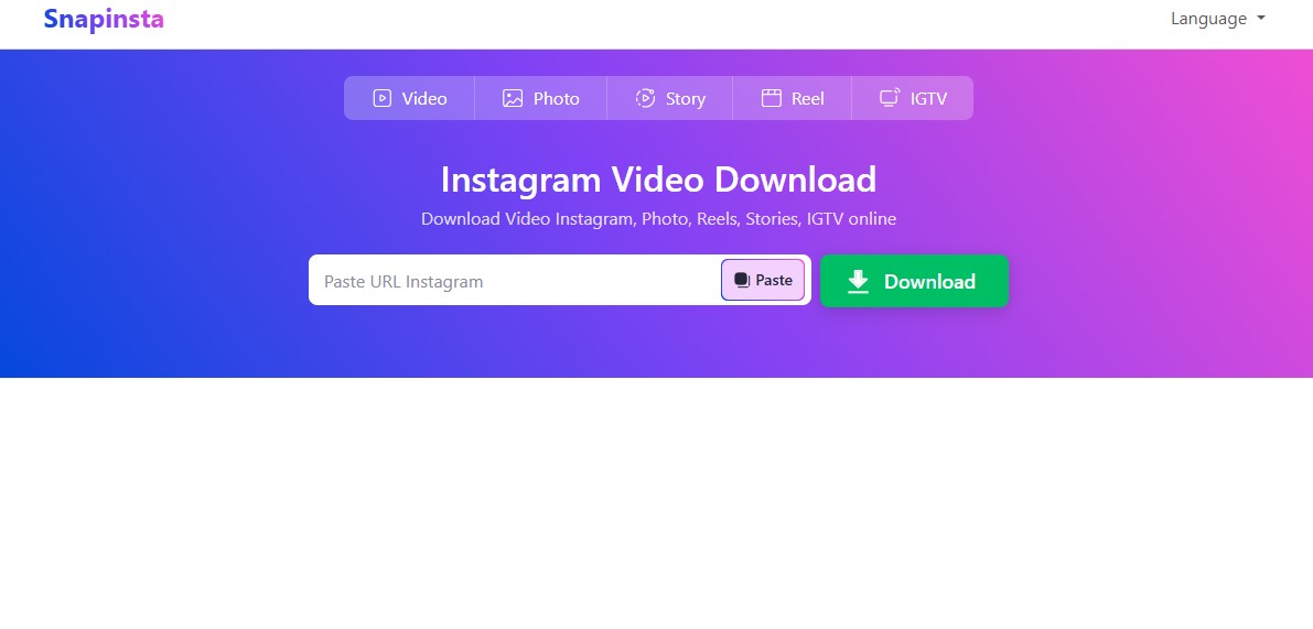 Snapinsta Download Instagram Video
